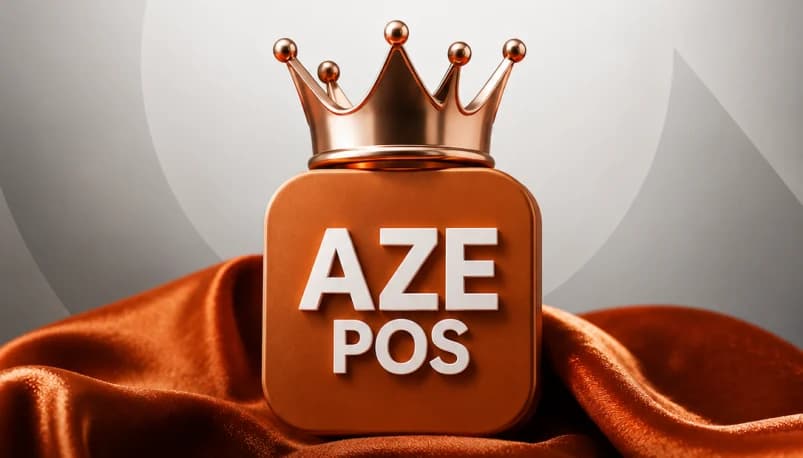 AZEPOS uygulaması taçlı marka görseli